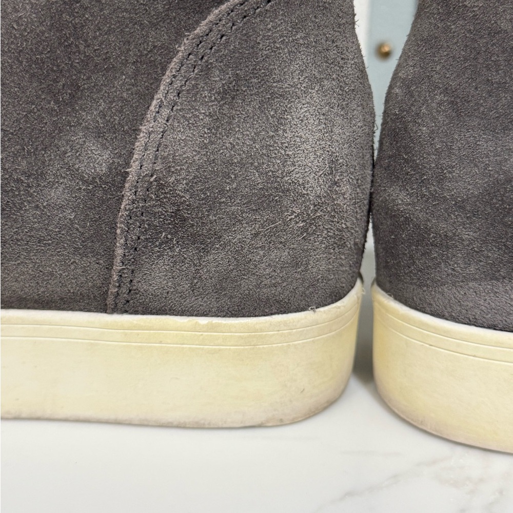 💙2 for $12 Steve Madden Wedgie Platform Sneakers Ankle Booties Gray Suede Sz 6 - Picture 6 of 11